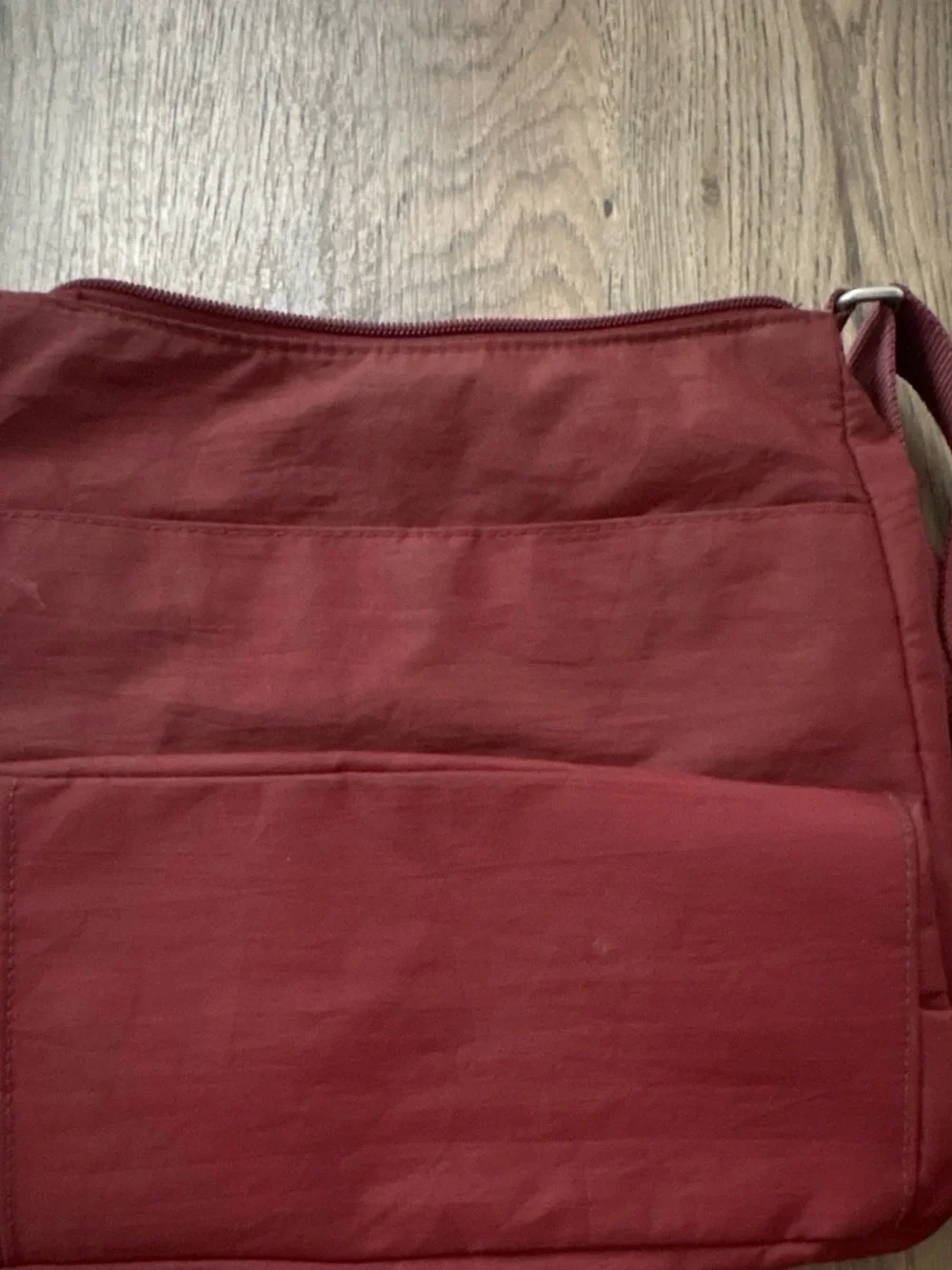 Baggallini Red Crossbody Bag with Front Zip Pocket
